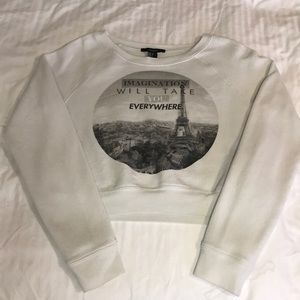 White long sleeve crop top